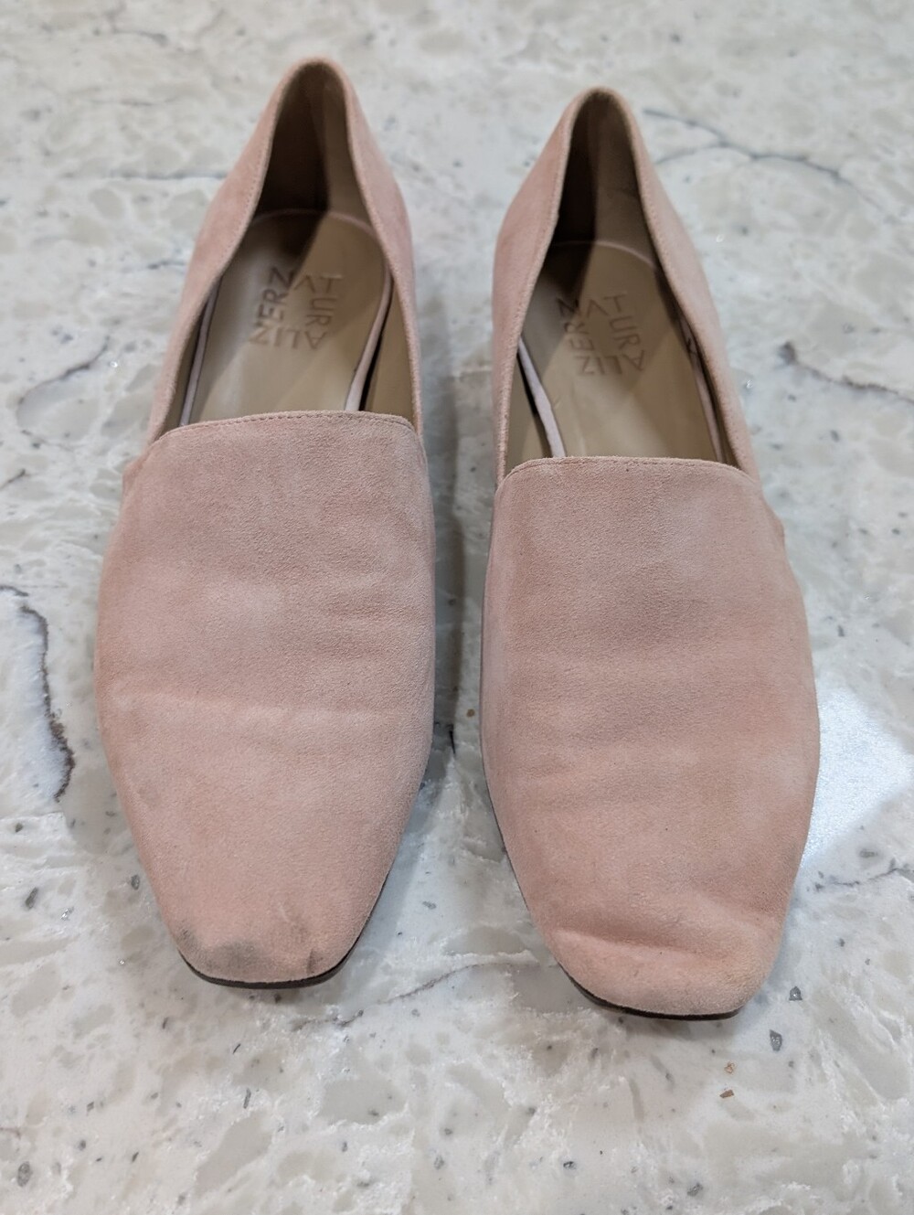 Naturalizer Womens Collette Loafer Suede Flats Pink Dusty Rose 7.5 Wide - Picture 2 of 7